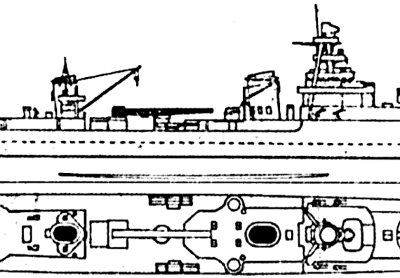 Крейсер NMF Emile Bertin 1944 [Light Cruiser] - чертежи, габариты, рисунки